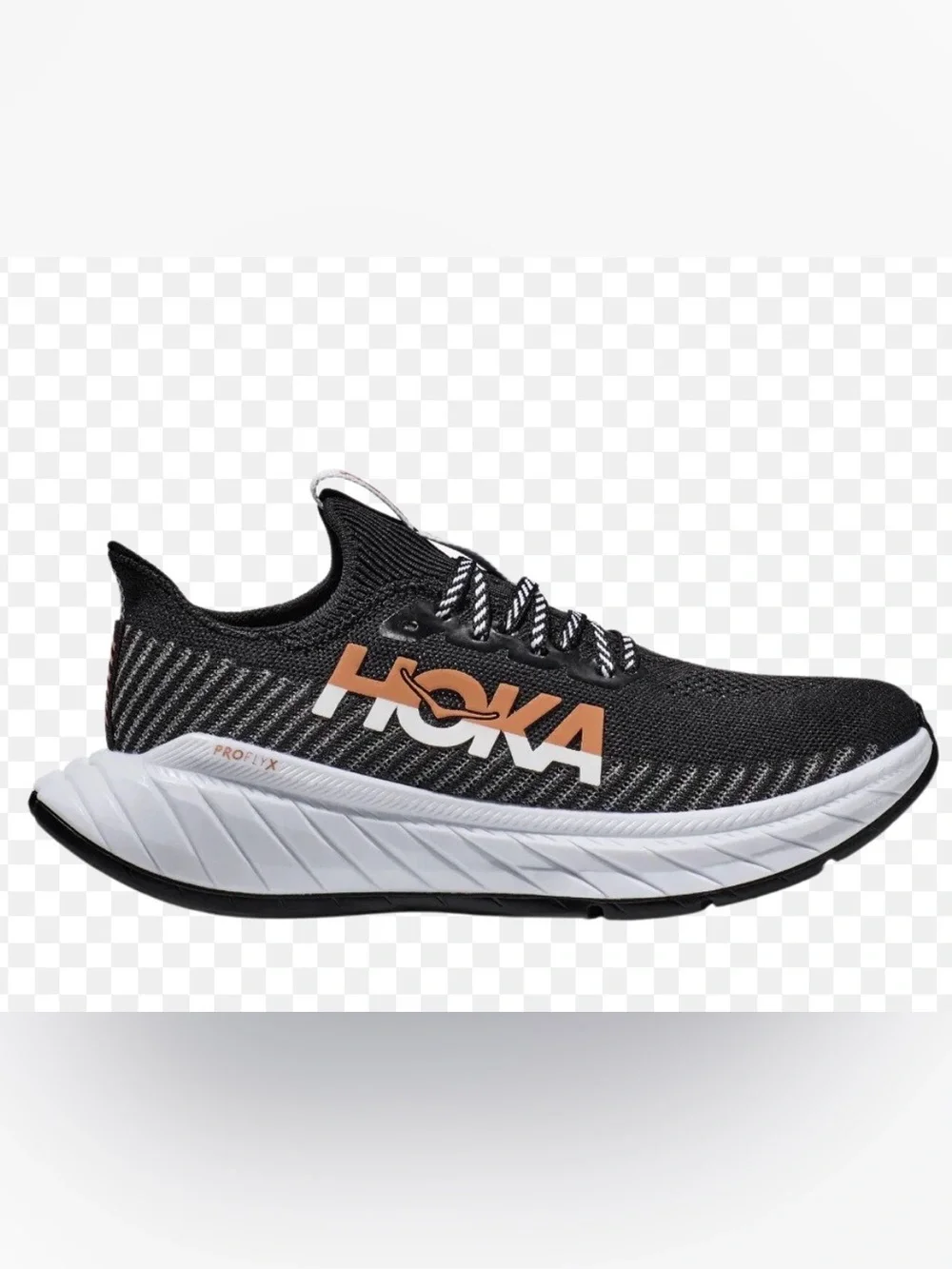 New HOKA Carbon X 3 running shoes black and white sz 6 women’s